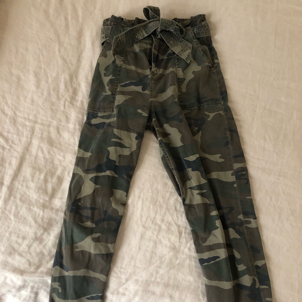 Top shop military print trousers